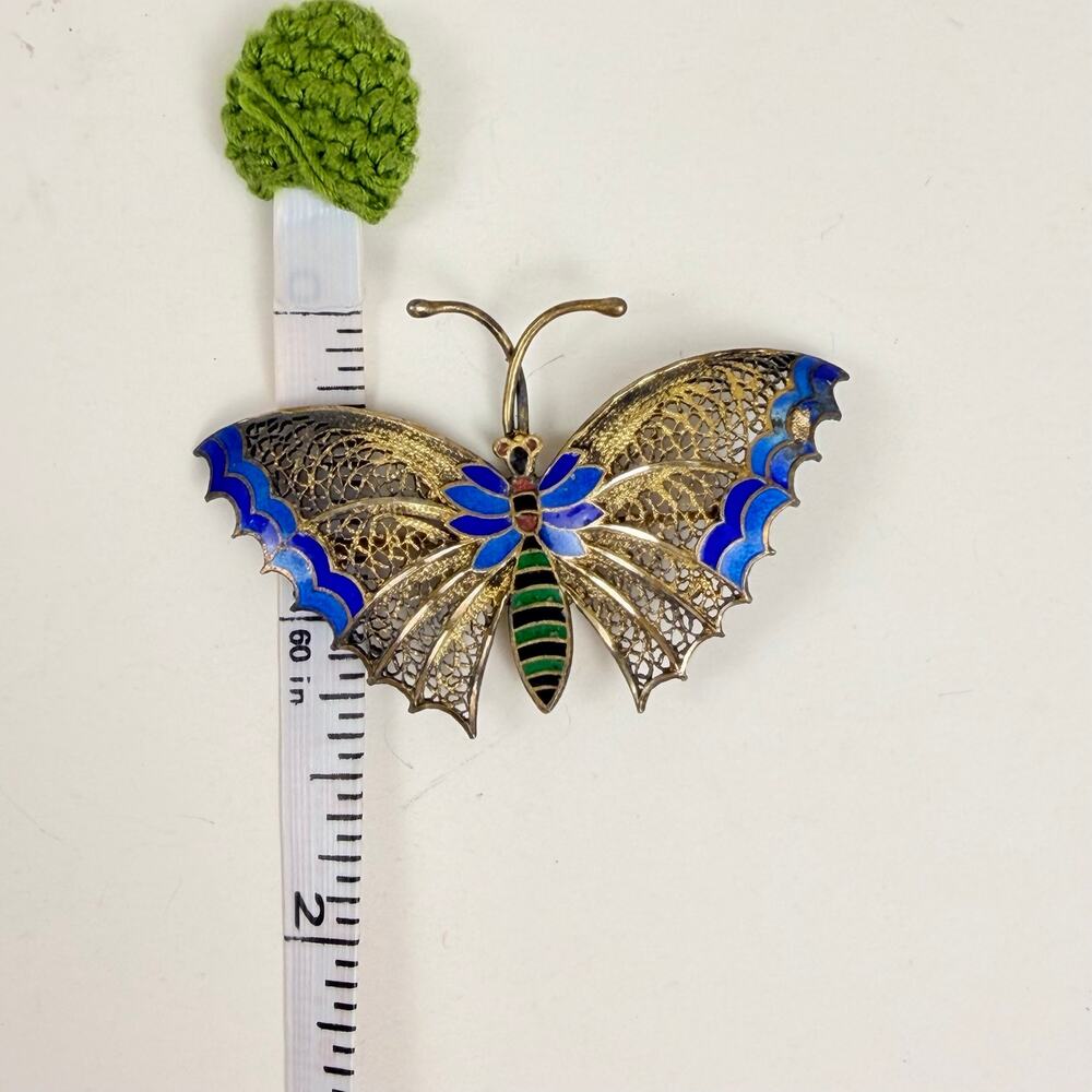 Golden Butterfly Brooch Butterfly Pin - Picture 9 of 9